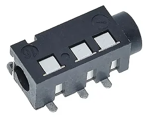 100 Conector P2 Fêmea Pj-320D 4 Pinos Smj