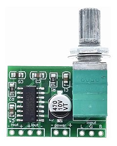 3 Pcs Módulo Amplificador Som 2Ch 3W+3W Pam8403 com Volume 3 W