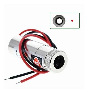 5X Módulo Laser Formato Ponto - 650Nm 5Mw 5V Lente Ajustável Vermelho