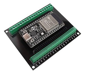 Esp32 38 Pinos Tipo C com Placa de Expansão Suporte Borne