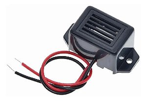 Buzzer 12V Alarme 85Db Preto Buzzer Continuo