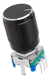 10 Encoder Rotativo 5 Terminais Potenciômetro Ec11 com Knob