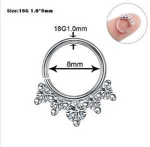 Argola Torção 5 Pedras