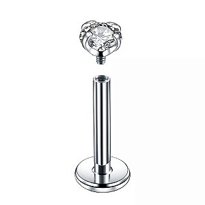 Labret com Zircônia ( ponto de luz )