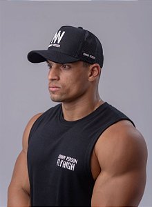 Boné Trucker Preto Johnny Person