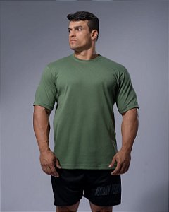 Camiseta de Malhão Lisa na cor Verde Militar