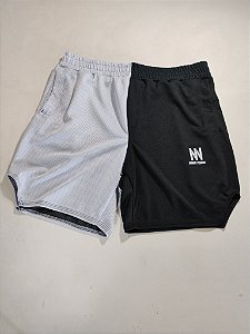 Short Dry Fit Bicolor Johnny Person Preto com Branco