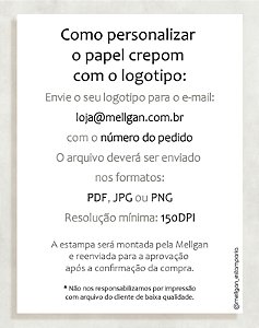 Papel Crepom com logotipo - 30 unid