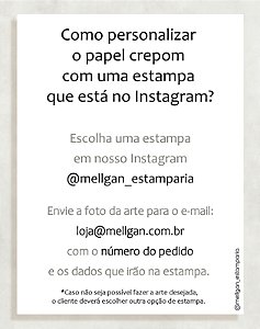 Papel Crepom com estampa do Instagram - 30 unid