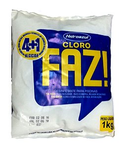 Cloro Multiação Faz 4x1 Hidroazul Pacote 1KG