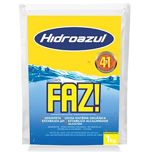 Cloro Multiação Faz 4x1 Hidroazul Pacote 1KG