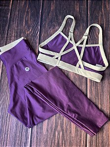 Conjunto Fitness Alta Compressão Roxo