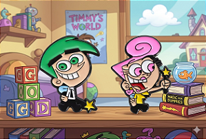 Pin - Kit Wanda e Cosmo - Os Padrinhos Mágicos.