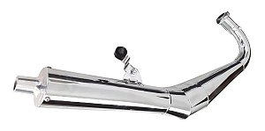 ESCAPAMENTO MÉDIA ALTA "ESPECIAL "DT 180/200 - RD 125/135 - RDZ 3 POLEGADAS CROMADO