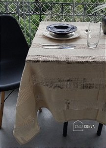 Toalha de Mesa Algodão Cru Elegance Quadrada 150 x 150