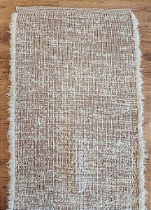 Tapete Artesanal Algodão Passadeira Versatto Caramelo Cru 50 x 150