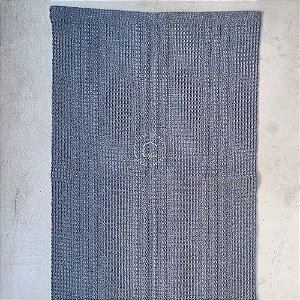 Tapete Artesanal Algodão Cinza Linea 45 x 75
