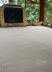 Tapete Artesanal Algodão Sala Quarto Slim Areia 250 X 400