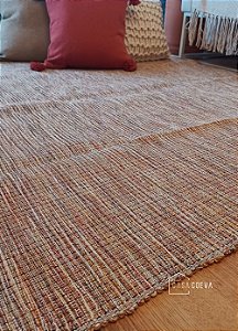 Tapete Artesanal Algodão Sala Slim Aurora Deserto 200 x 250