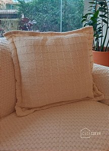Capa de Almofada Artesanal Essence Cru 45 x 45