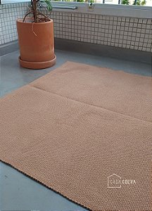 Tapete Tear Artesanal Beira Cama Slim Caramelo 80 X 150