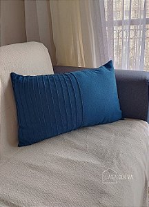 Capa de Almofada Studio Side Retangular Azul Marinho 50 x 30