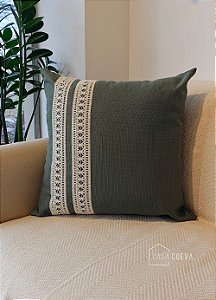 Almofada Atelier Renda Verde 45x45