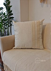 Capa de Almofada Atelier Renda Off White 45 x 45