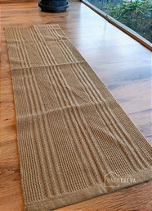 Tapete Artesanal Passadeira Algodão Caramelo Linea 45 x 145