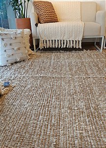 Tapete Peludo Algodão Sala Quarto Versatto Caramelo Cru 200 x 300