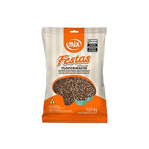 Confeito Flocos Macio Sabor Chocolate Escuro 1,01 kg