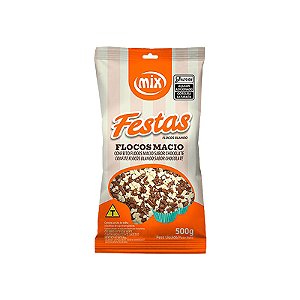 Confeito Flocos Macio Chocolate Mesclado MIX 500G