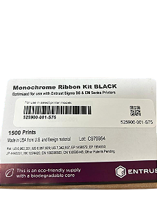 Ribbon Preto Personalizado P/ Linha DS SMID e SD260 SMID - 1500 Impressões