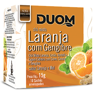 CHÁ MISTO DE LARANJA E GENGIBRE 10sachês - DUOM