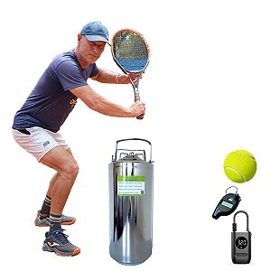 PRESSURIZADOR PARA 60 BOLAS TENIS, PADEL E BEACH COM KIT