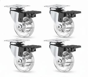 Kit de Rodinhas para Púlpito de Acrílico