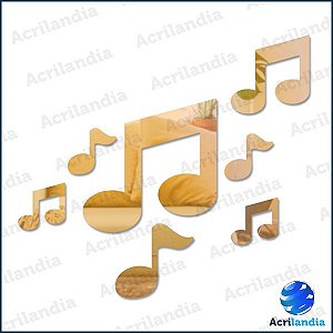 ESPELHO DECORATIVO NOTA MUSICAL – 7 peças