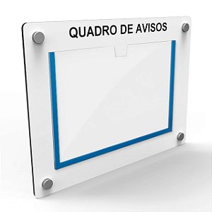 Quadro de Aviso em MDF - 1 folha A4 Horizontal