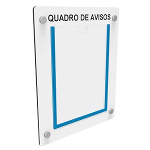 Quadro de Aviso em MDF - 1 folha A4 Vertical