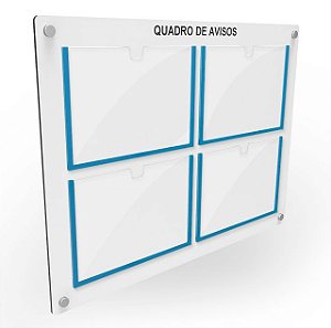 Quadro de Aviso em MDF 4 Folhas Verticais A3