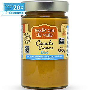 Cocada Cremosa Diet Sem Adição de Açúcar Essência do Vale 390g