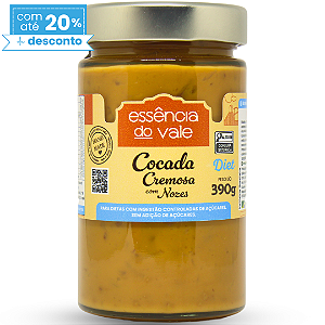 Cocada Cremosa com Nozes Diet Sem Adição de Açúcar Essência do Vale 390g