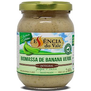 Biomassa de Banana Verde Integral Pronta para Uso 240g
