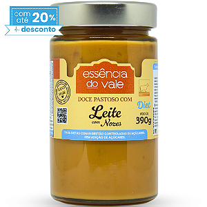 Doce Pastoso de Leite com Nozes Diet Sem Adição de Açúcar Essência do Vale 390g