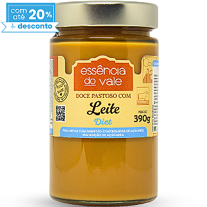 Doce Pastoso de Leite Puro Diet Sem Adição de Açúcar Essência do Vale 390g