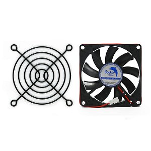 Kit Cooler 80x80x15mm 12V Alta Rotação Sleeve/Bucha + Grade para Cooler 80x80mm | Botto Brazil