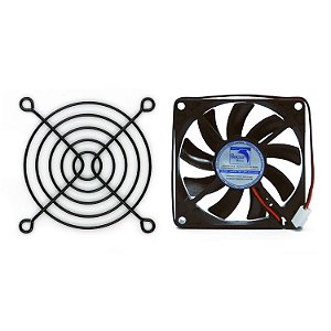 Kit Cooler 80x80x15mm 12V Silencioso Baixa Rotação Sleeve/Bucha + Grade para Cooler 80x80mm | Botto Brazil