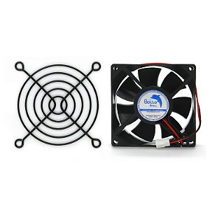 Kit Cooler 80x80x25mm 24V Média Rotação Sleeve/Bucha + Grade para Cooler 80x80mm | Botto Brazil