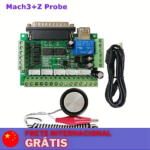 Kit Placa controladora Mach3 cnc 5 eixos com porta paralela + Probe Touch