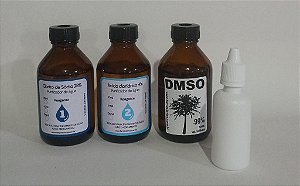 KIT SANITIZANTE 100 mL VIDRO. + DMSO 99% - 100 mL (VOL. TOTAL 300 mL)